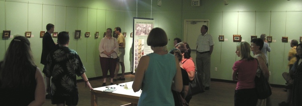 Wes and Rachelle discuss their miniature paintings and answer questions at their World of Nature in Miniature exhibition